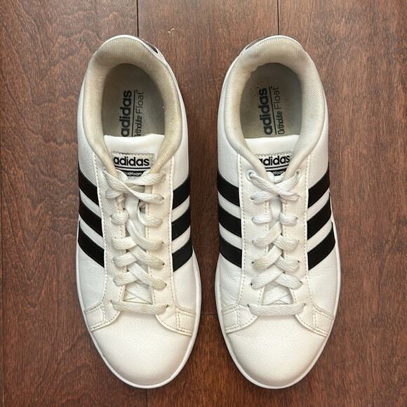 Adidas Women’s Neo Cloudfoam White and Black Classic Sneakers, Size and 8.5 - Picture 2 of 16